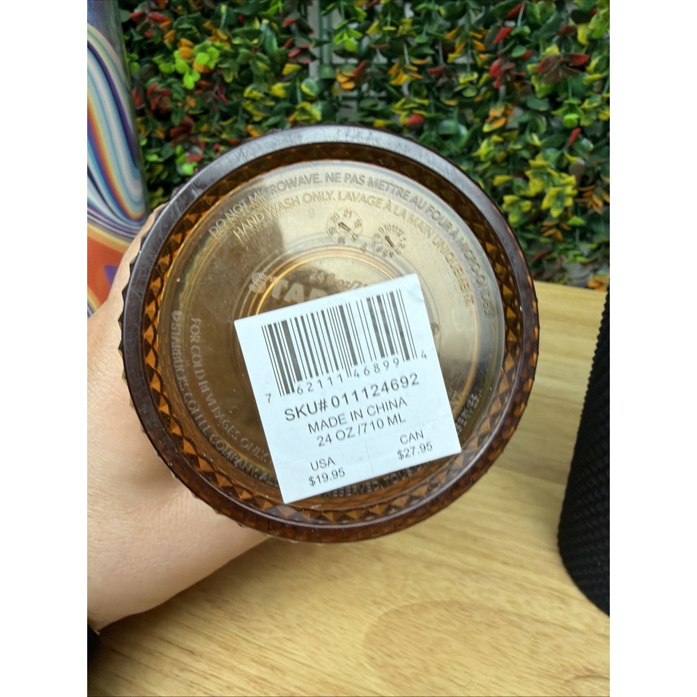 Starbucks Jelly‎ Studded Tumbler Lot 4 Matte Black Mint Honeycomb 24 oz Holidays - Picture 9 of 11